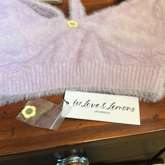 FOR LOVE & LEMONS Lilac Fuzzy Cropped Tank Top - Picture 9 of 15